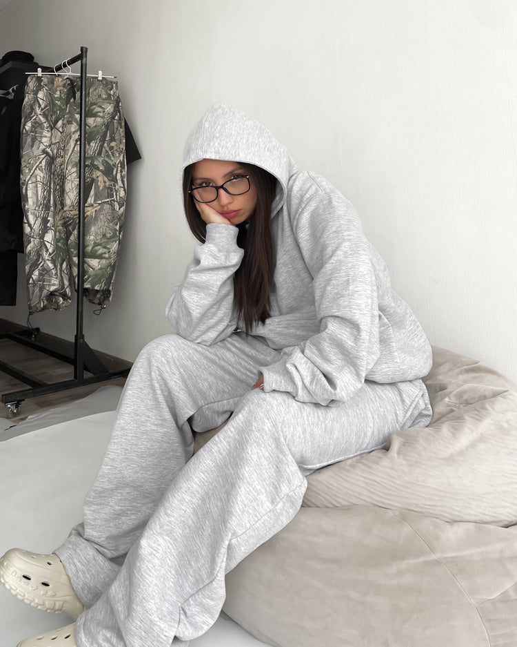 HOODIE BOXY FIT GRIS