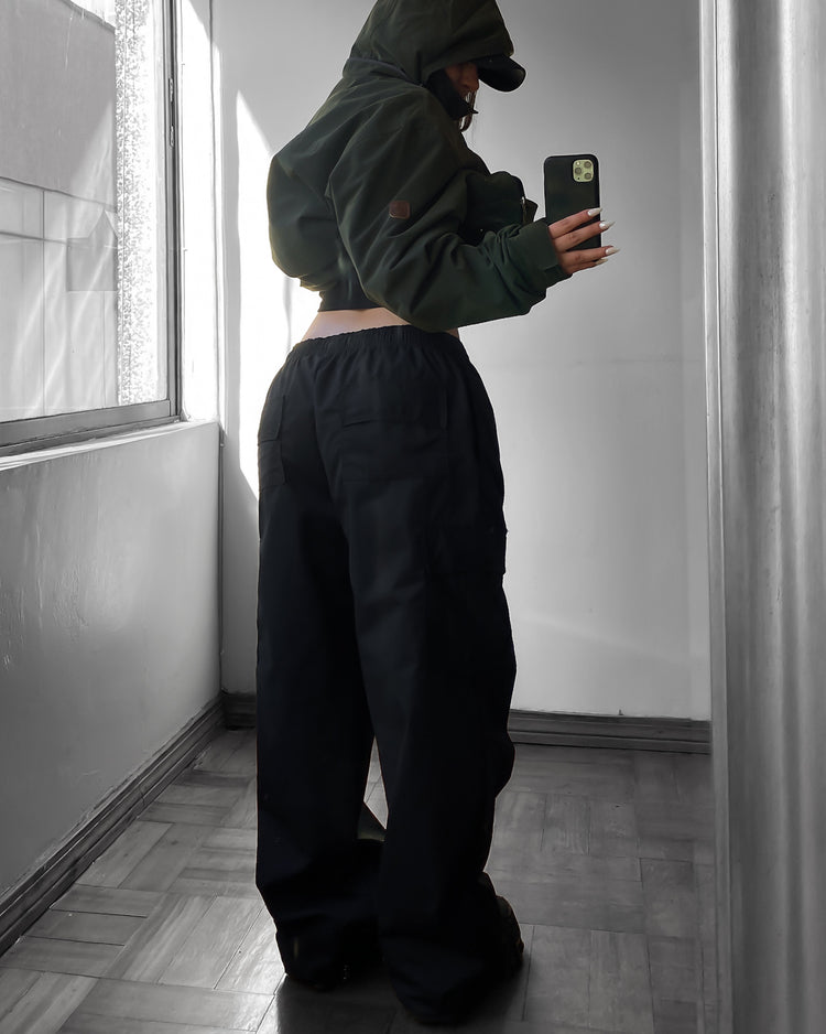 PANTALÓN CARGO NEGRO repelente al agua//windproof unisex