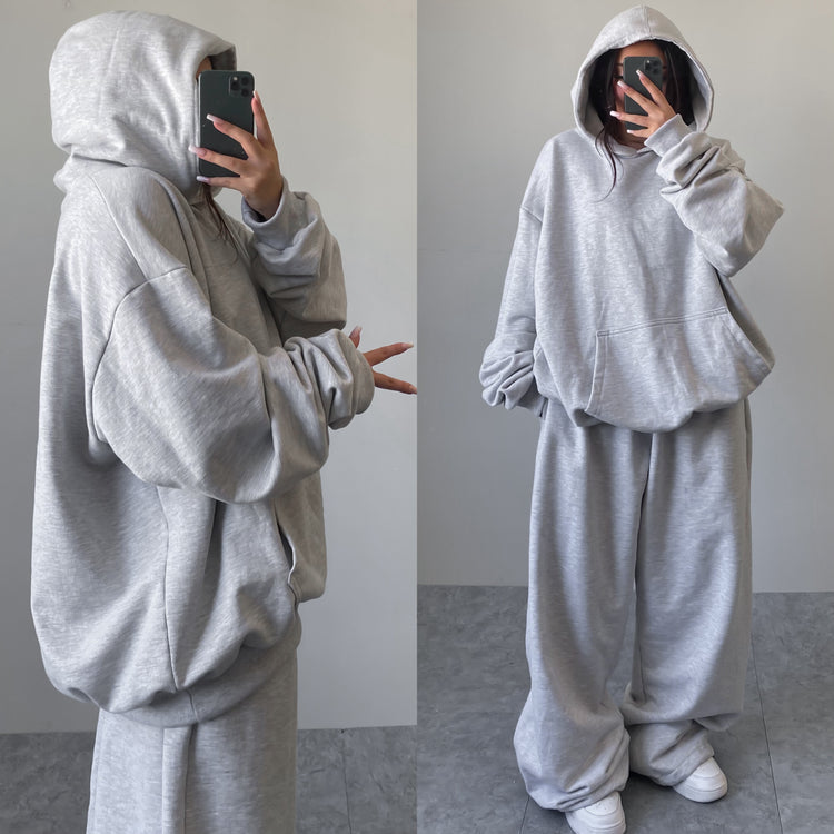 Conjunto pantalón semi cargo + hoodie oversized