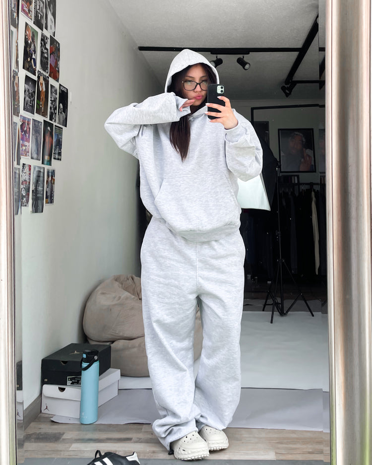 HOODIE BOXY FIT GRIS
