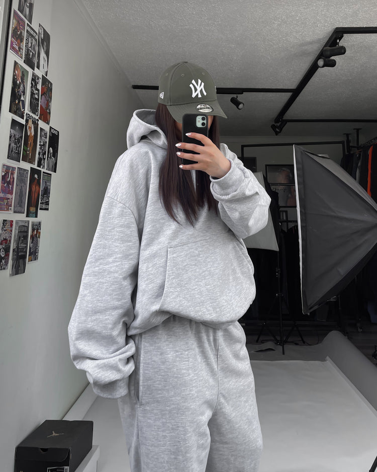 HOODIE BOXY FIT GRIS