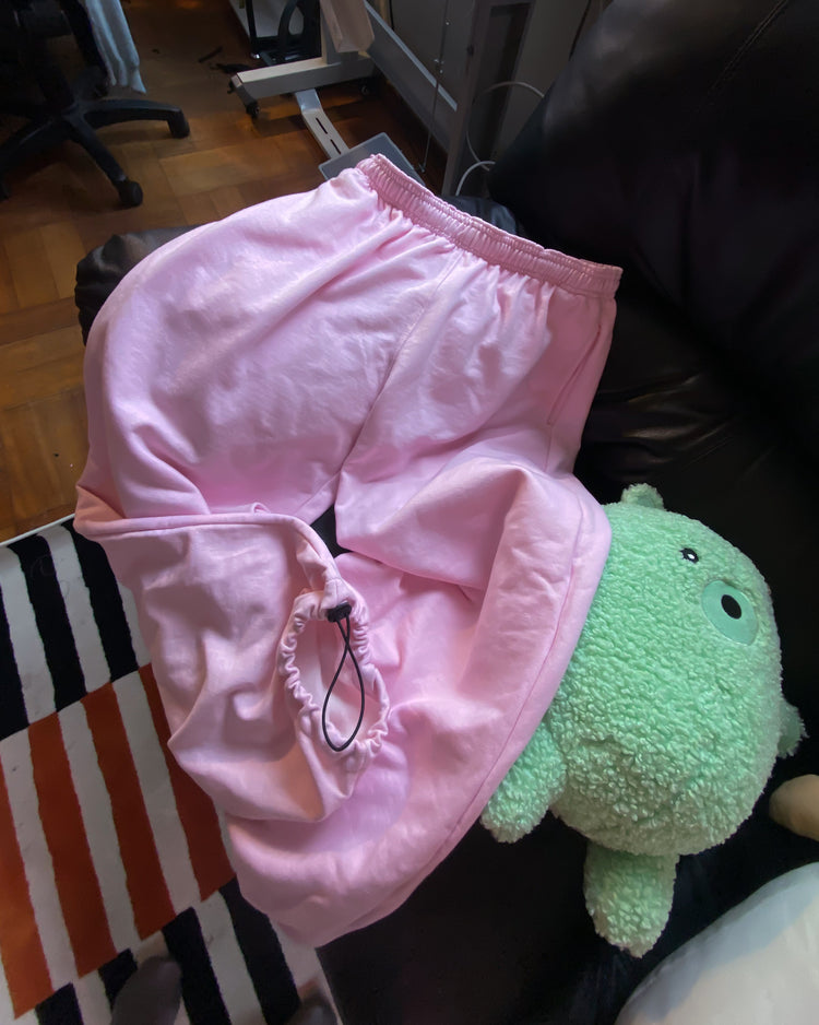 Pantalón buzo rosa pastel