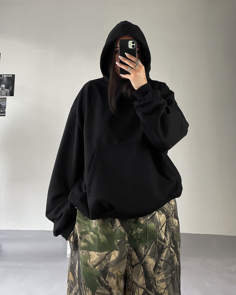 BOXY FIT HOODIE NEGRO