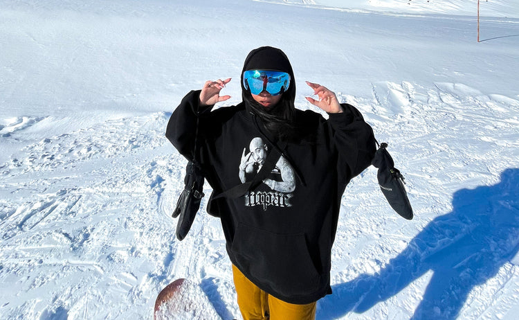 HOODIE 2PAC NEGRO OVERSIZED