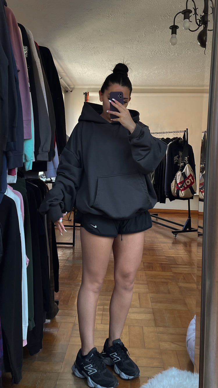 Hoodie gris oscuro XL oversized