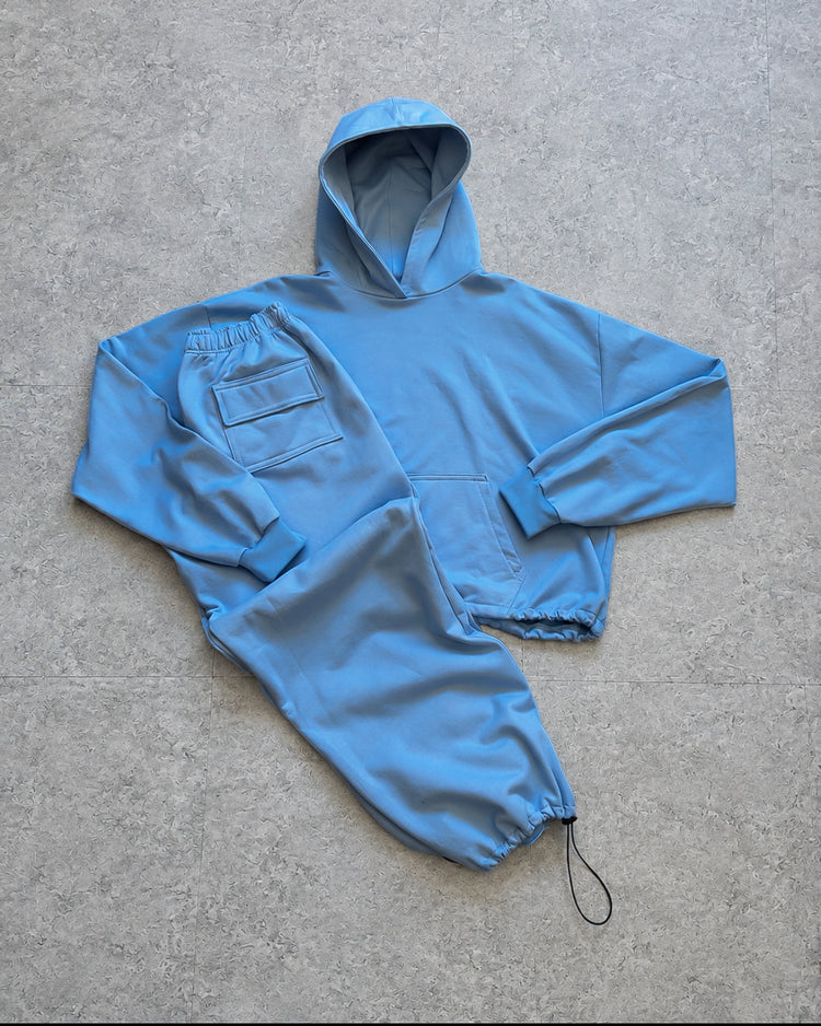 Conjunto pantalón semi cargo + hoodie oversized