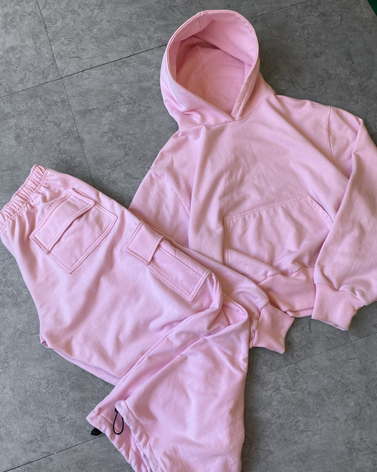 CONJUNTO ALGODON GRUESO//PANTALON CARGO// HOODIE BOXYFIT//UNISEX