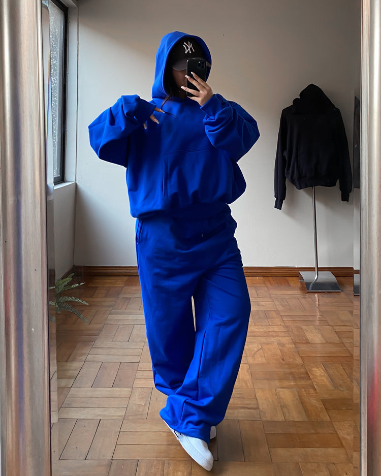 Hoodie azul XL boxy