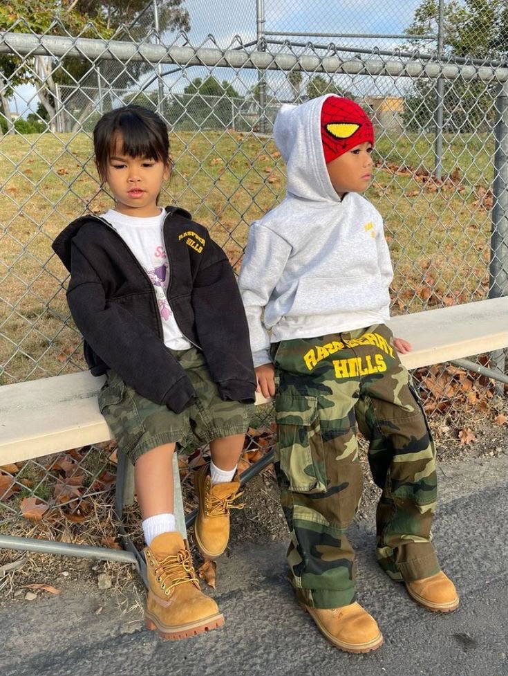 conjunto camo-militar kids (poleron cortavientos+pantalon cargo)