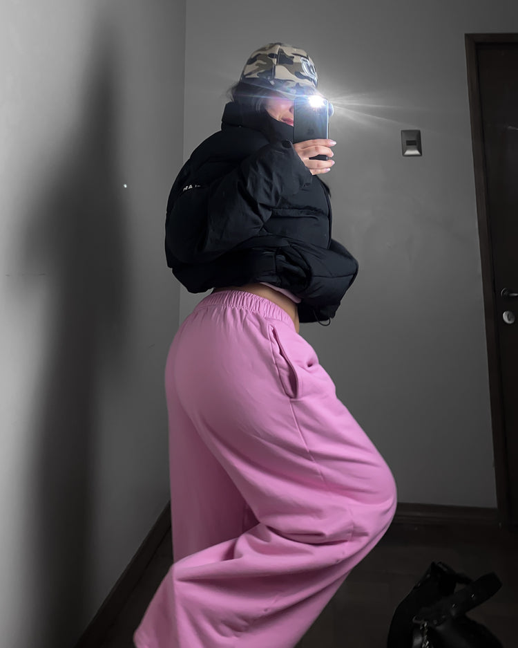Conjunto rosa chicle Boxyfit 💖 (poleron y pantalón)
