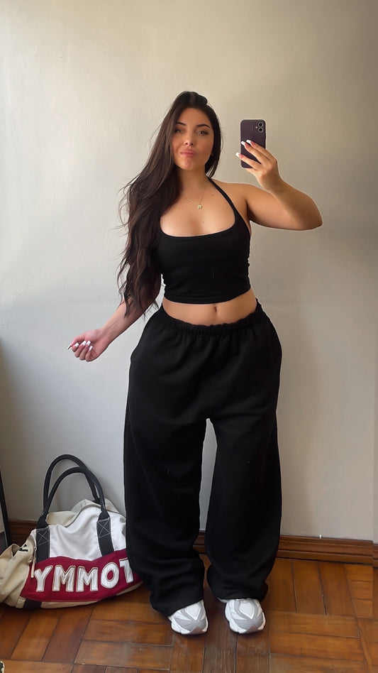 Pantalon buzo unisex negro XL