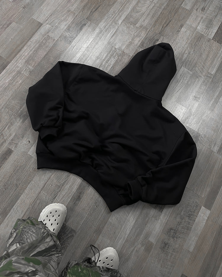 BOXY FIT HOODIE NEGRO