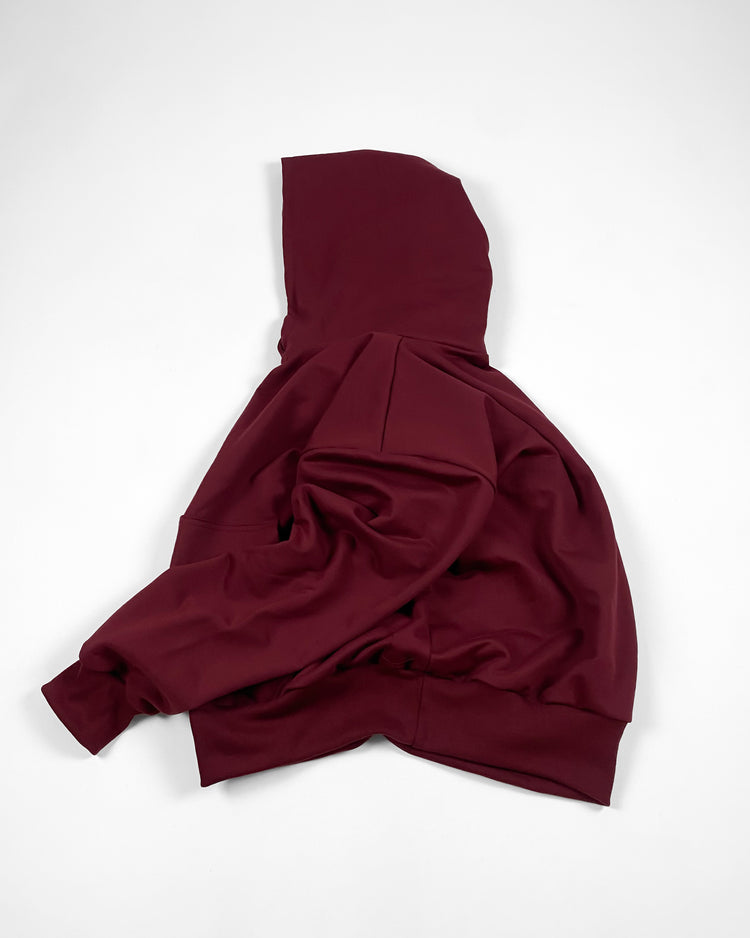 Hoodie oversized burdeo