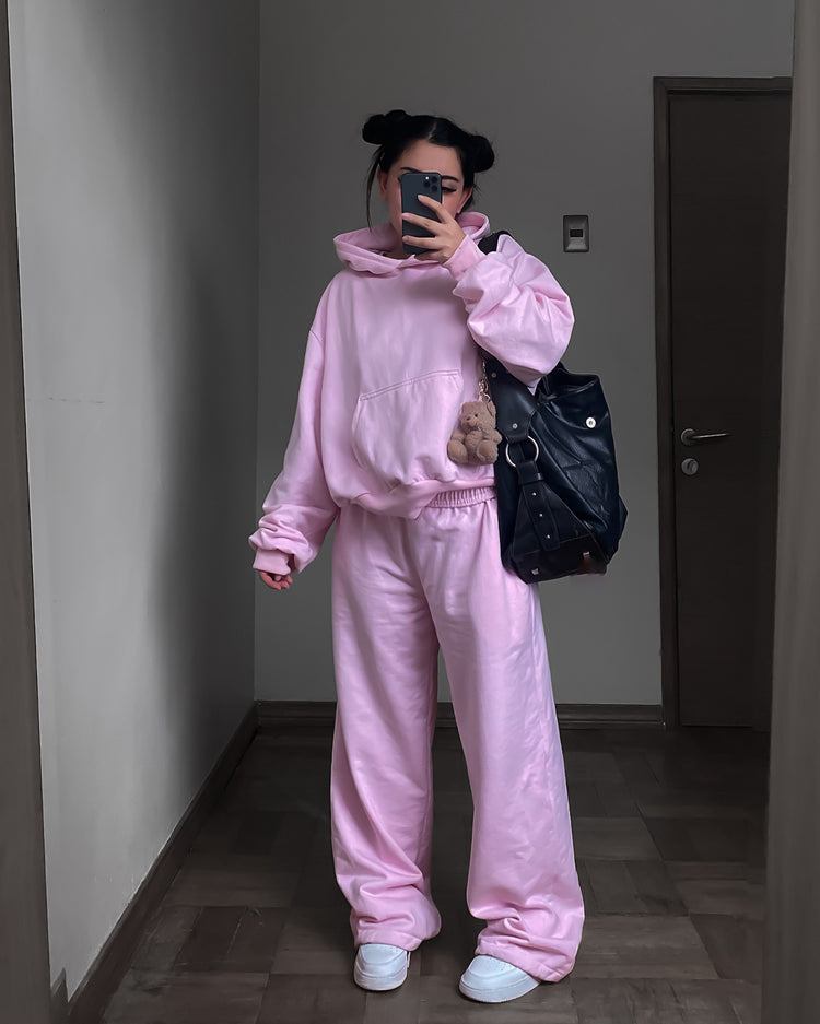 Conjunto rosa pastel oversized 💖