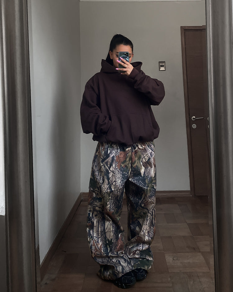 Hoodie café oversized