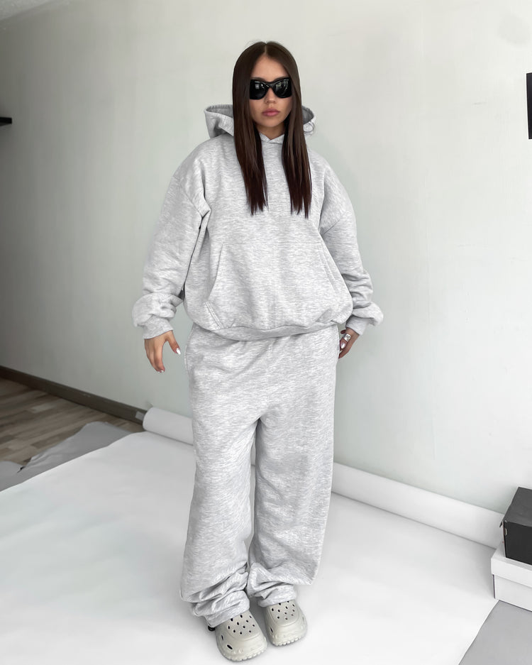 HOODIE BOXY FIT GRIS