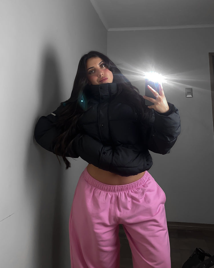 Conjunto rosa chicle Boxyfit 💖 (poleron y pantalón)