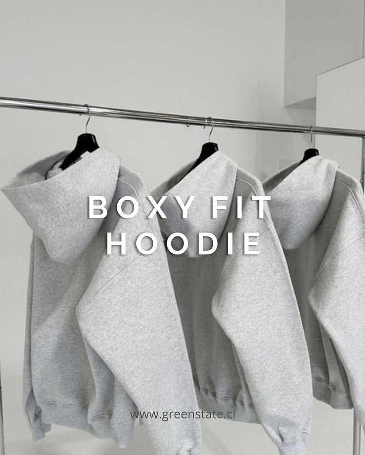HOODIE BOXY FIT GRIS