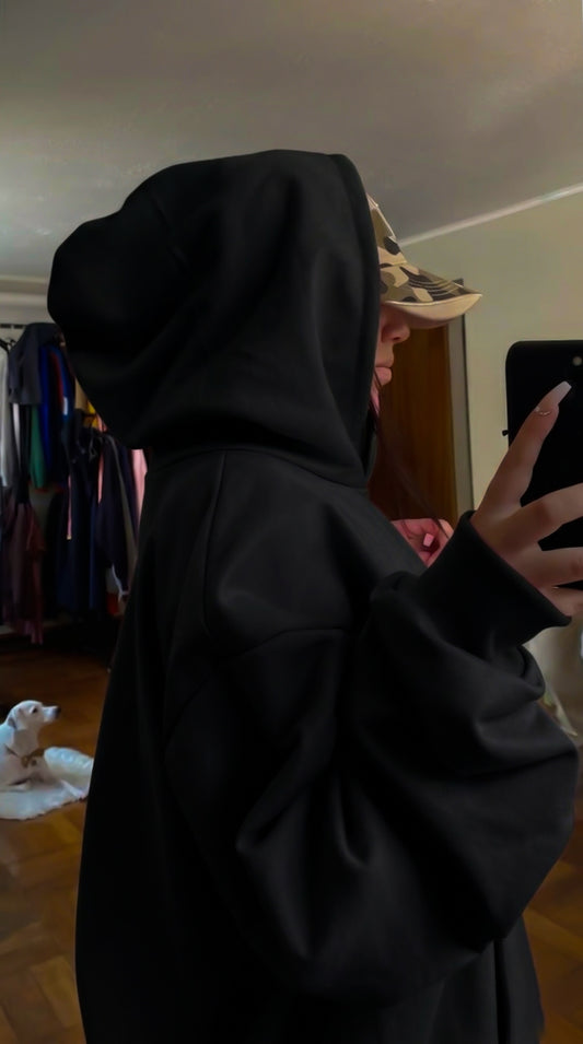 Poleron XL negro unisex