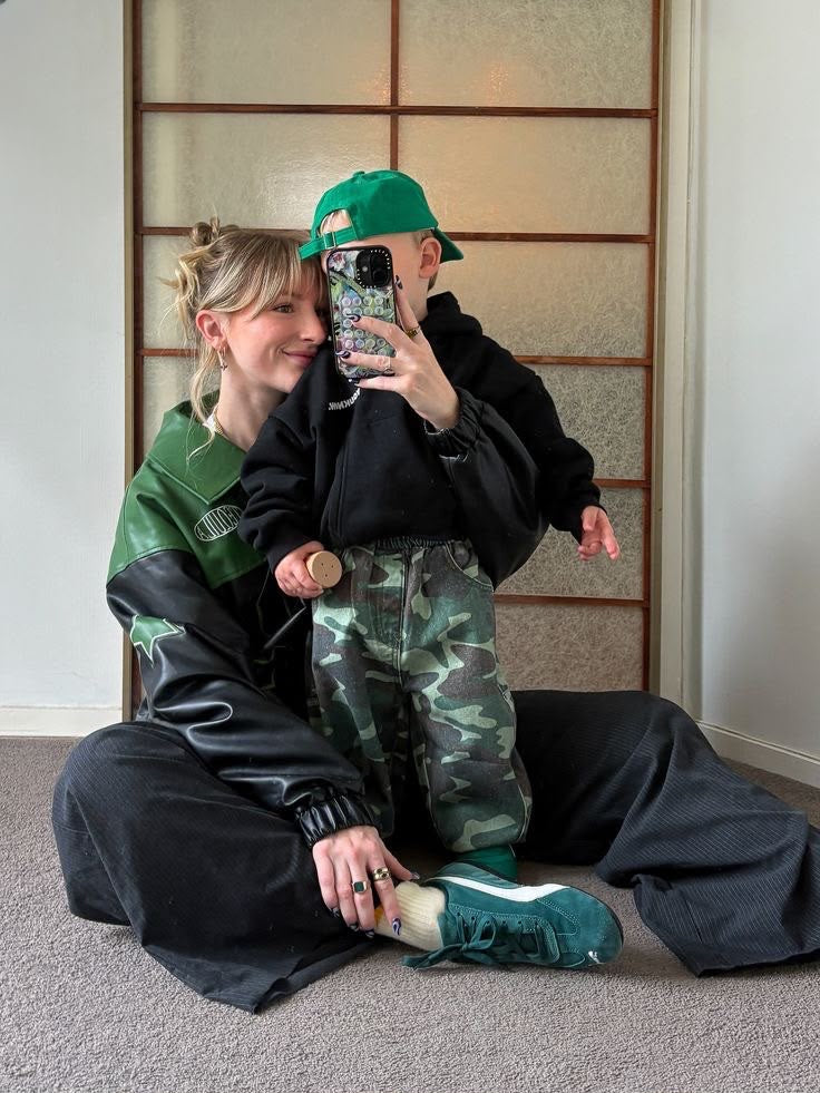 conjunto camo-militar kids (poleron cortavientos+pantalon cargo)