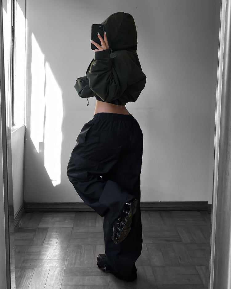 PANTALÓN CARGO NEGRO repelente al agua//windproof unisex