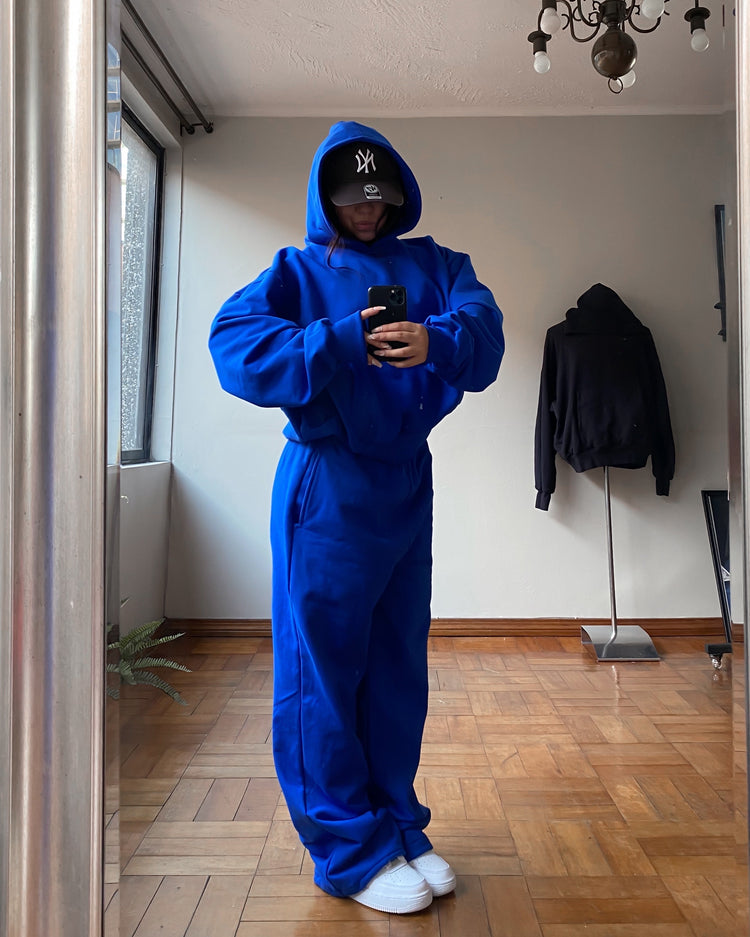 Hoodie azul XL boxy