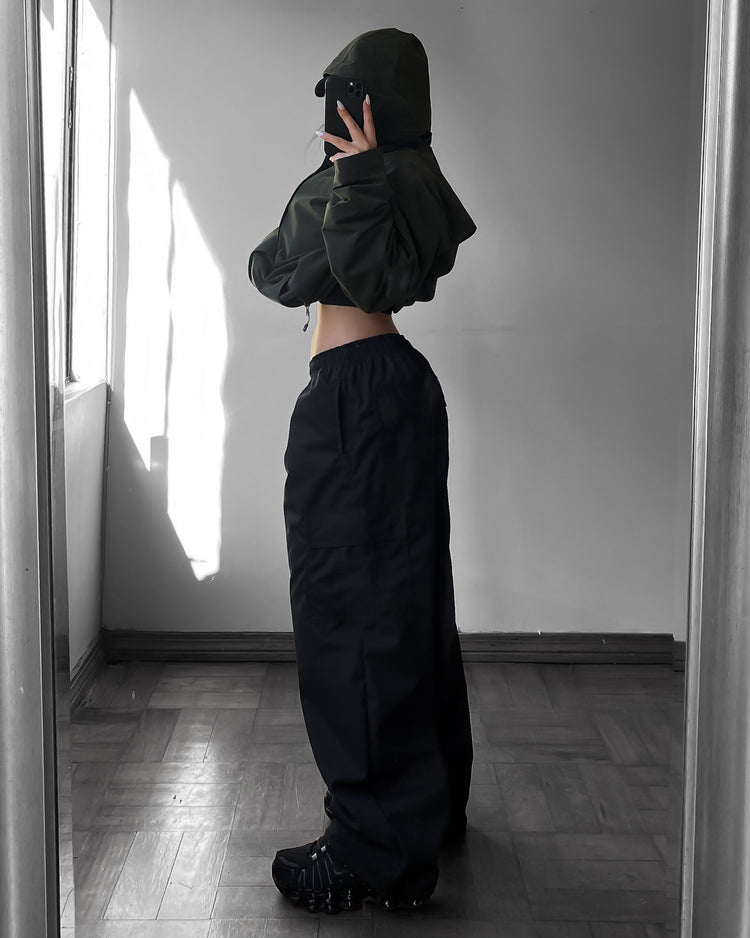 PANTALÓN CARGO NEGRO repelente al agua//windproof unisex