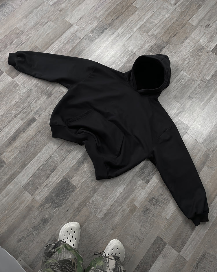 BOXY FIT HOODIE NEGRO