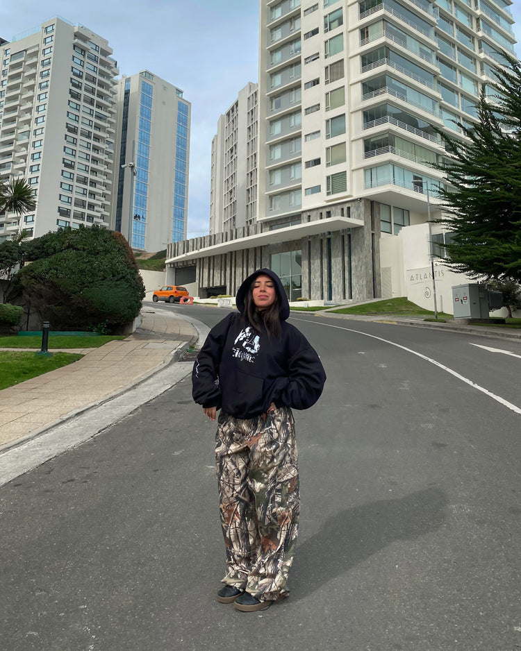 HOODIE 2PAC NEGRO OVERSIZED