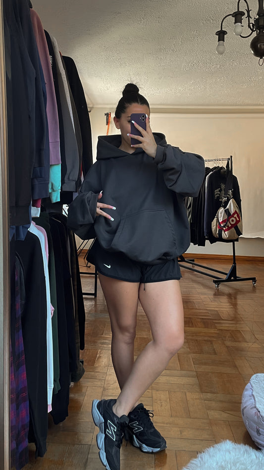 Hoodie gris oscuro XL oversized