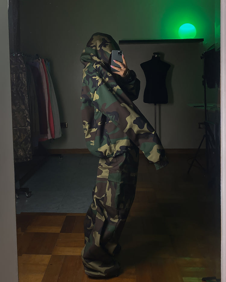 CONJUNTO MILITAR UNISEX🥷🏻 (hoodie cortavientos +pantalón cargo) OVERSIZED