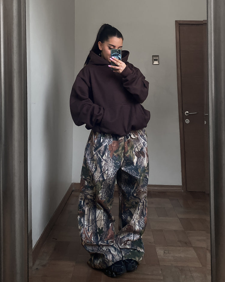 Hoodie café oversized