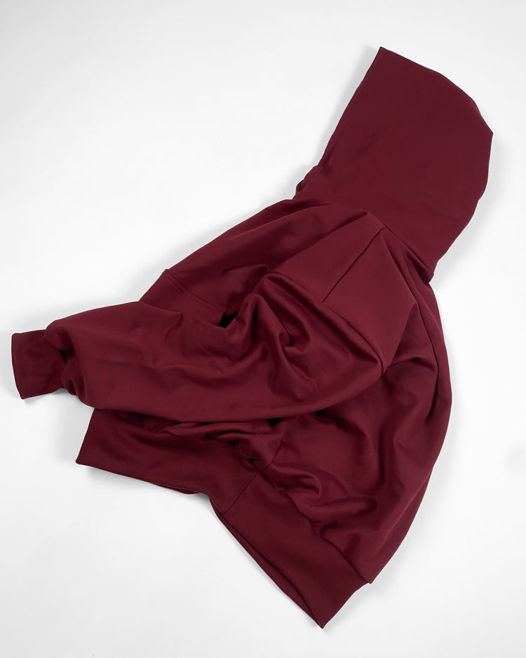 Hoodie oversized burdeo