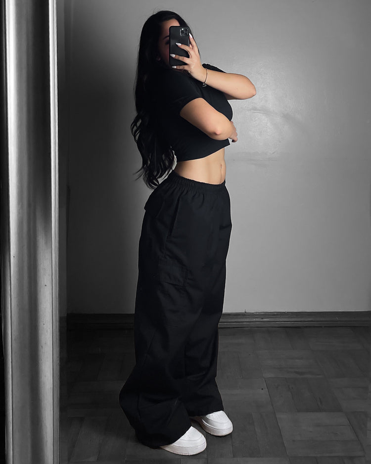 PANTALÓN CARGO NEGRO repelente al agua//windproof unisex