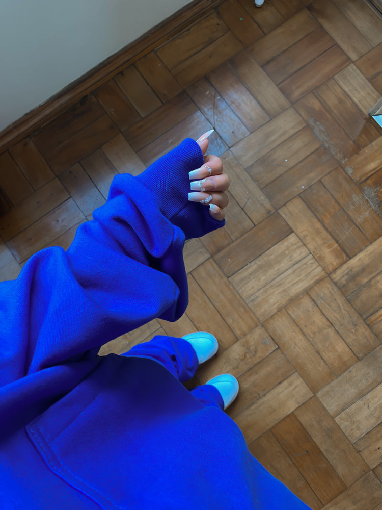 Hoodie azul XL boxy