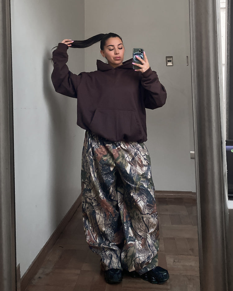 Hoodie café oversized