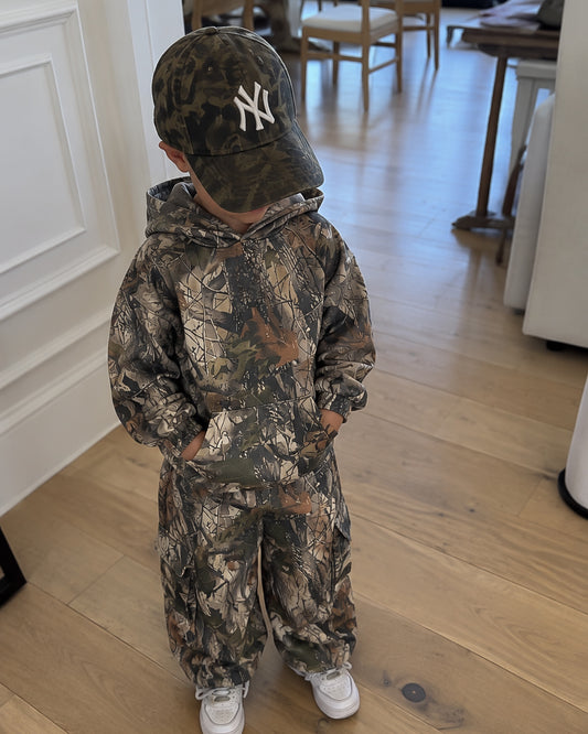 conjunto camo-militar kids (poleron cortavientos+pantalon cargo)