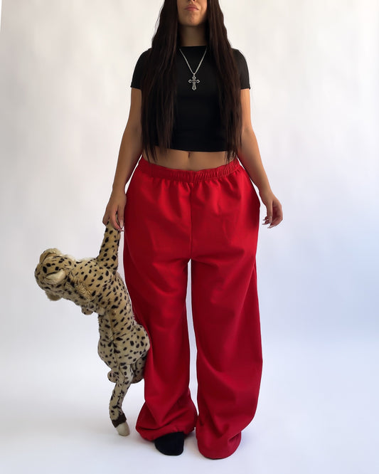 Pantalon buzo rojo  U N I S E X
