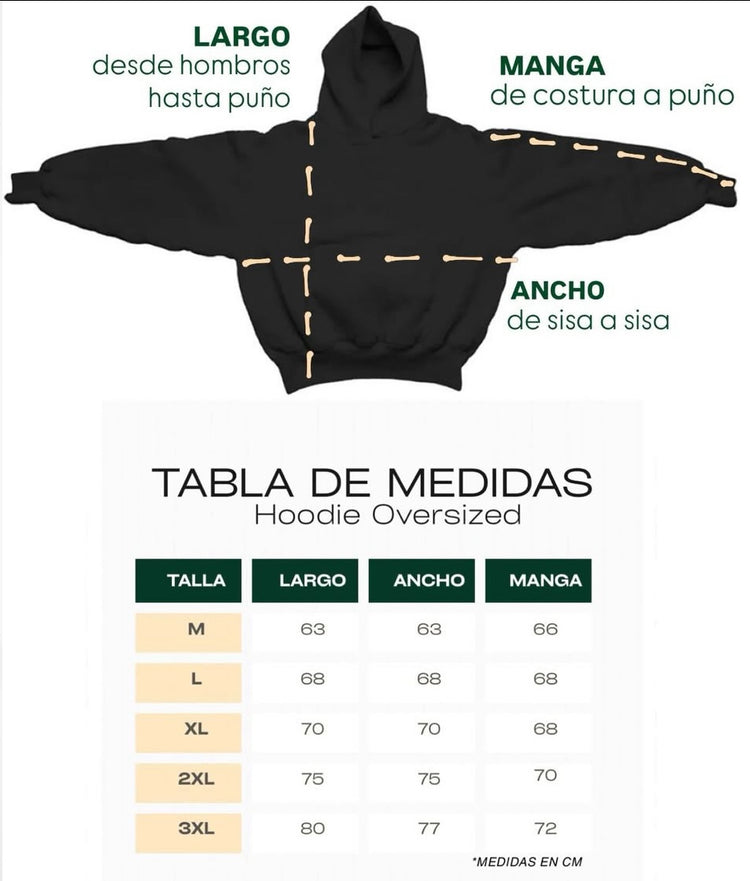 HOODIE 2PAC NEGRO OVERSIZED
